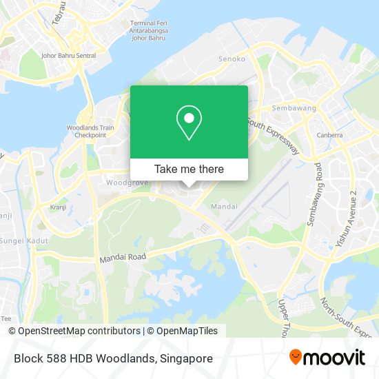 Block 588 HDB Woodlands地图