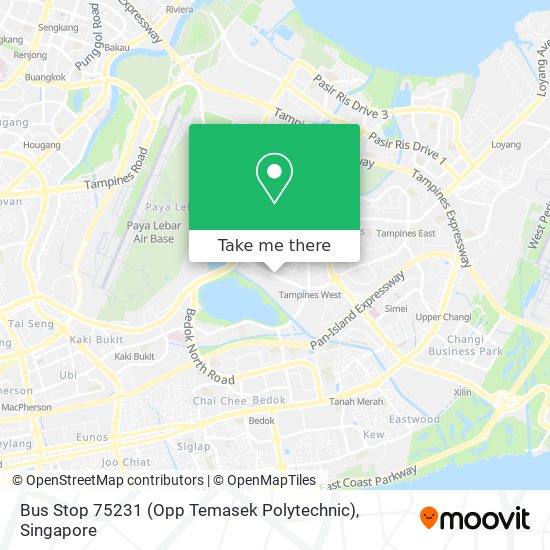 Bus Stop 75231 (Opp Temasek Polytechnic)地图