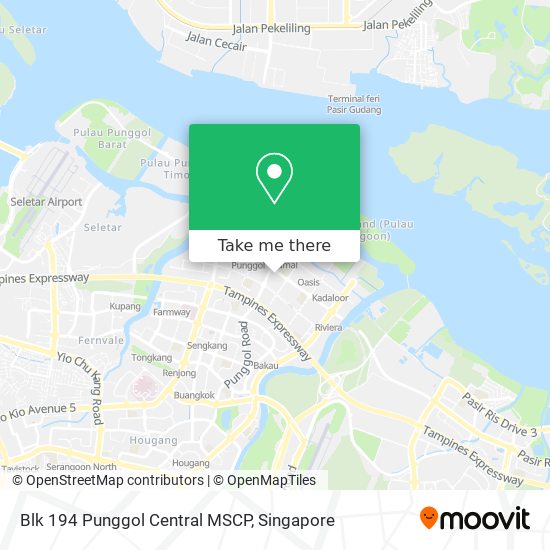 Blk 194 Punggol Central MSCP地图