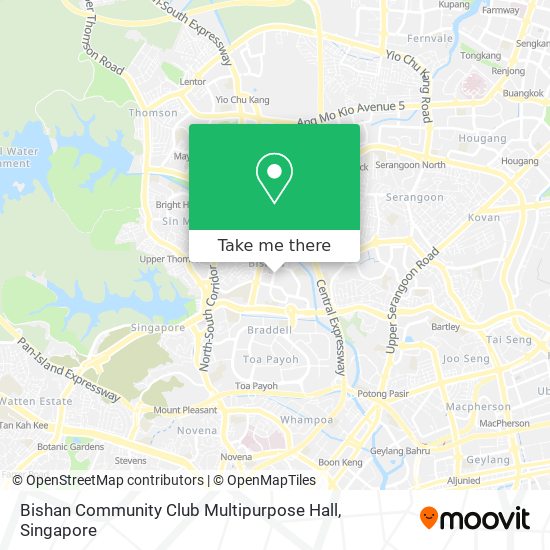 Bishan Community Club Multipurpose Hall map