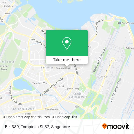 Blk 389, Tampines St 32 map