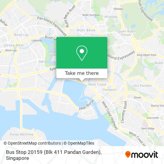 Bus Stop 20159 (Blk 411 Pandan Garden)地图