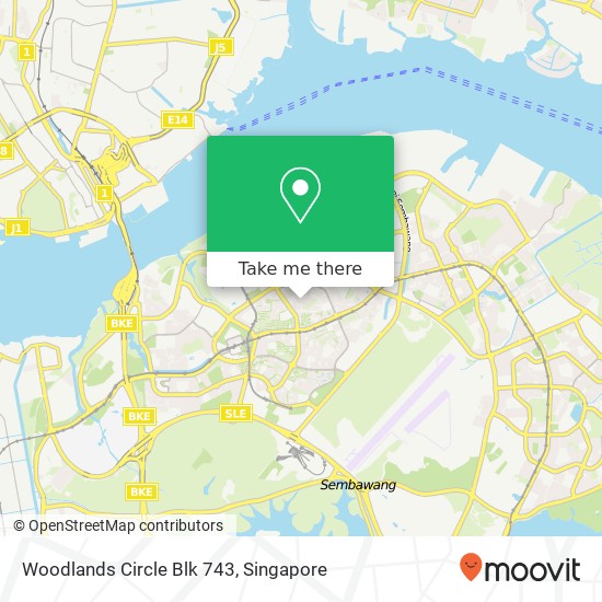 Woodlands Circle Blk 743地图