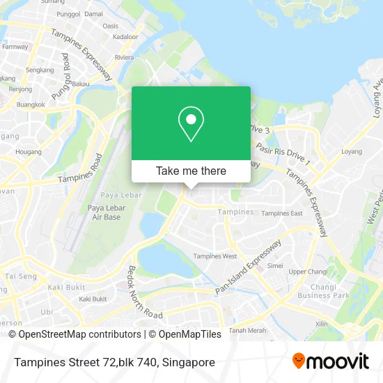 Tampines Street 72,blk 740 map