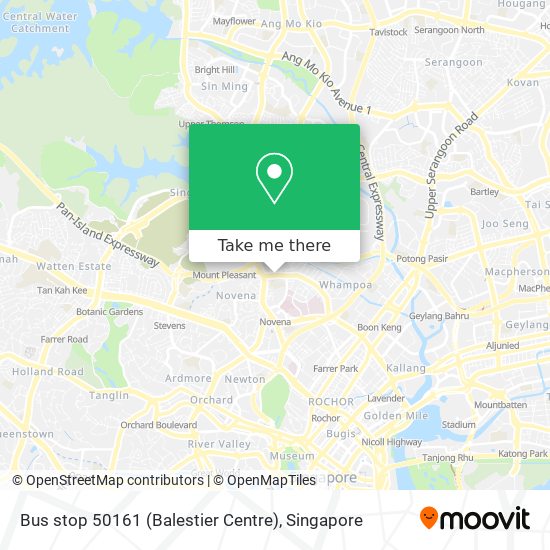 Bus stop 50161 (Balestier Centre)地图