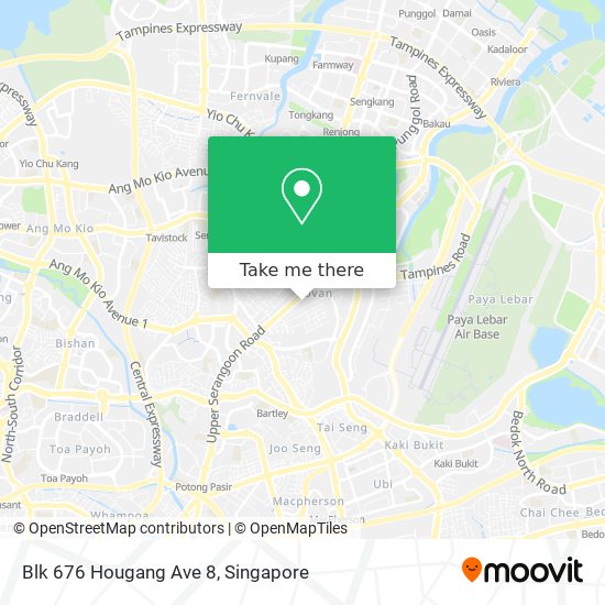 Blk 676 Hougang Ave 8地图