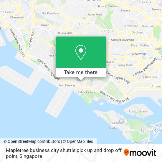 Mapletree business city shuttle pick up and drop off point map