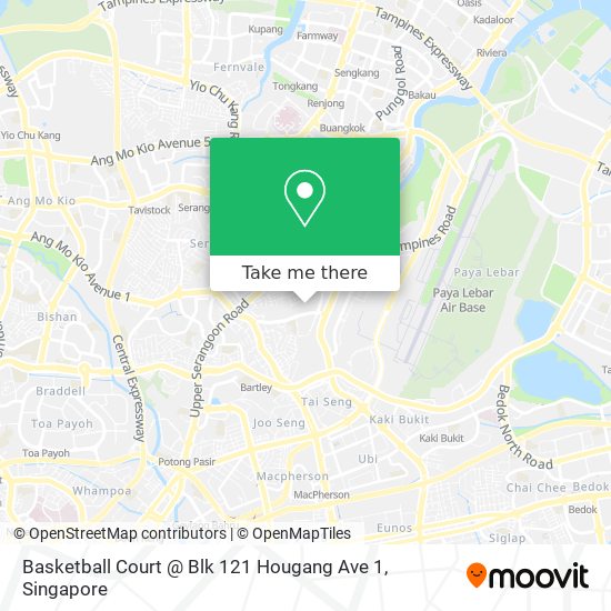 Basketball Court @ Blk 121 Hougang Ave 1 map