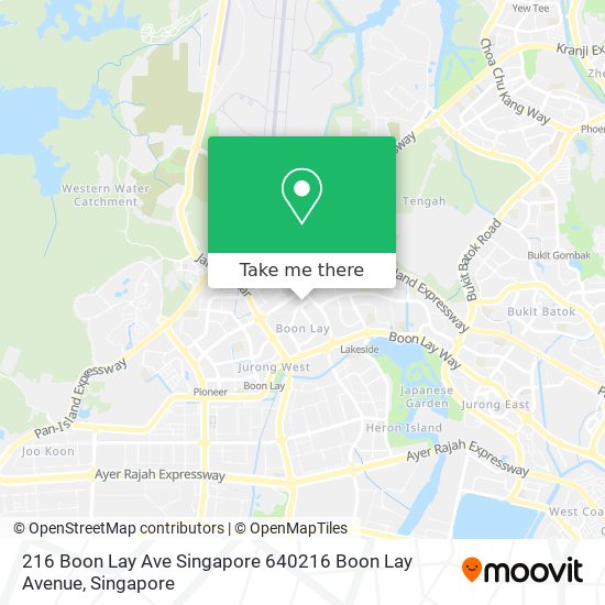 216 Boon Lay Ave Singapore 640216 Boon Lay Avenue地图