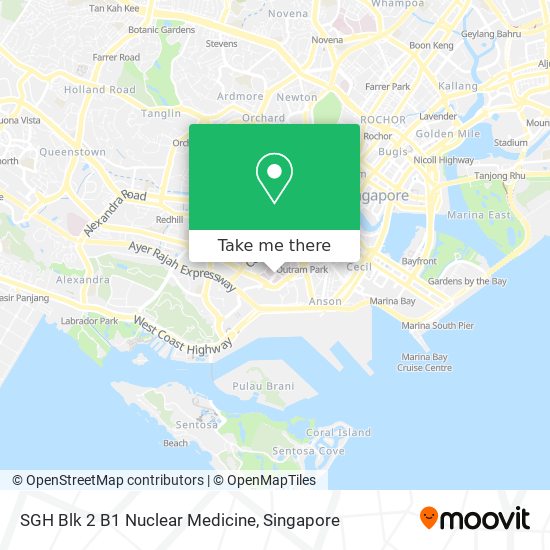 SGH Blk 2 B1 Nuclear Medicine map