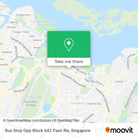 Bus Stop Opp Block 642 Pasir Ris map