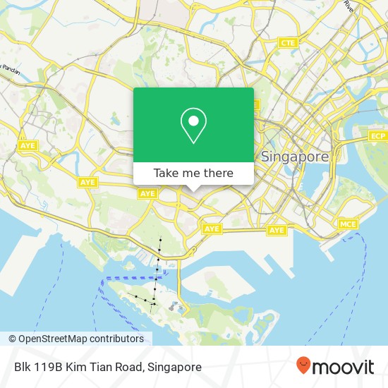 Blk 119B Kim Tian Road map