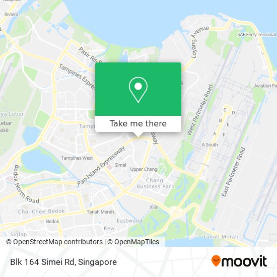 Blk 164 Simei Rd map