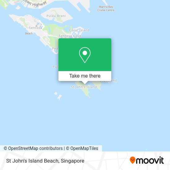 St John's Island Beach map
