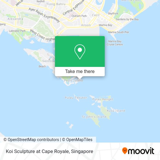 Koi Sculpture at Cape Royale map