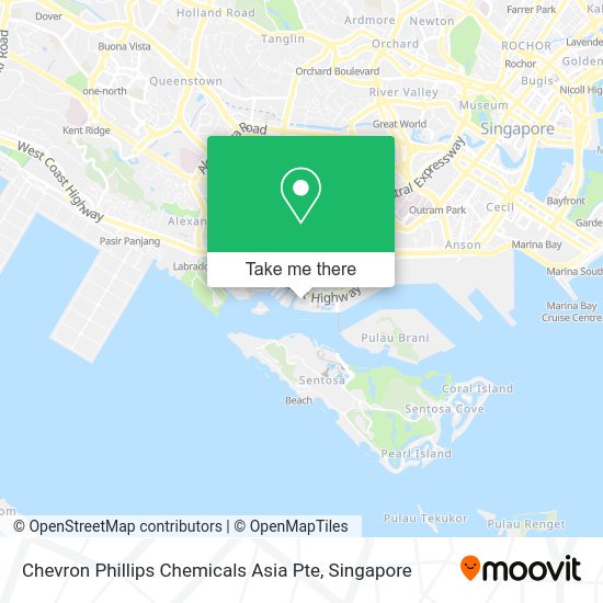 Chevron Phillips Chemicals Asia Pte map