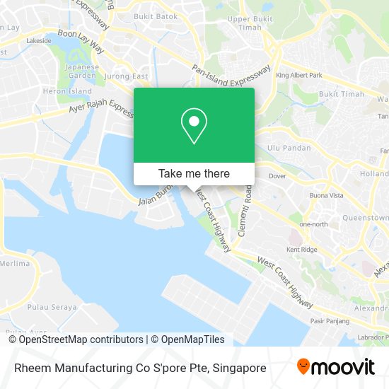 Rheem Manufacturing Co S'pore Pte map