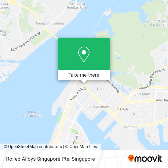 Rolled Alloys Singapore Pte map