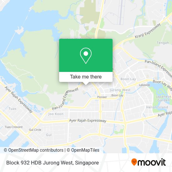 Block 932 HDB Jurong West map