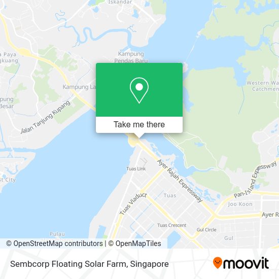 Sembcorp Floating Solar Farm map