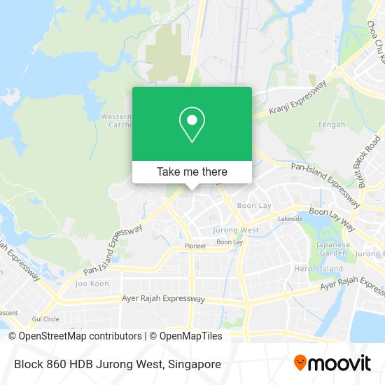 Block 860 HDB Jurong West map