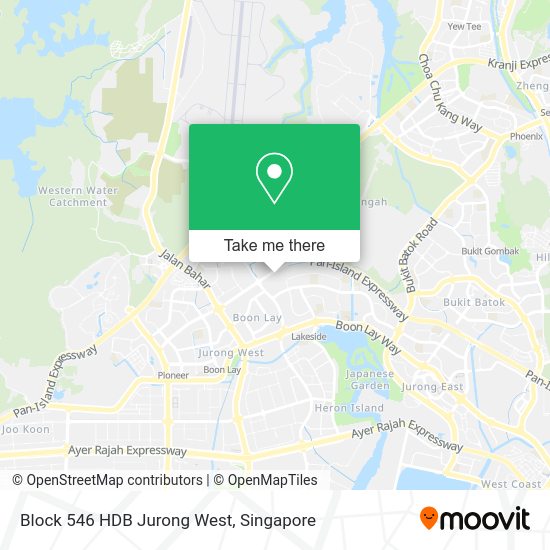 Block 546 HDB Jurong West map