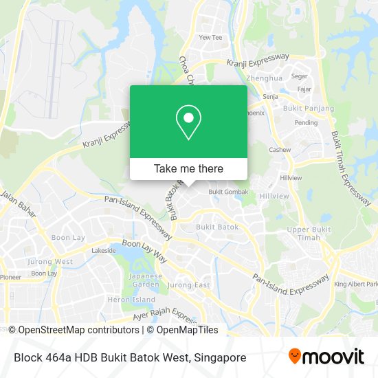 Block 464a HDB Bukit Batok West map