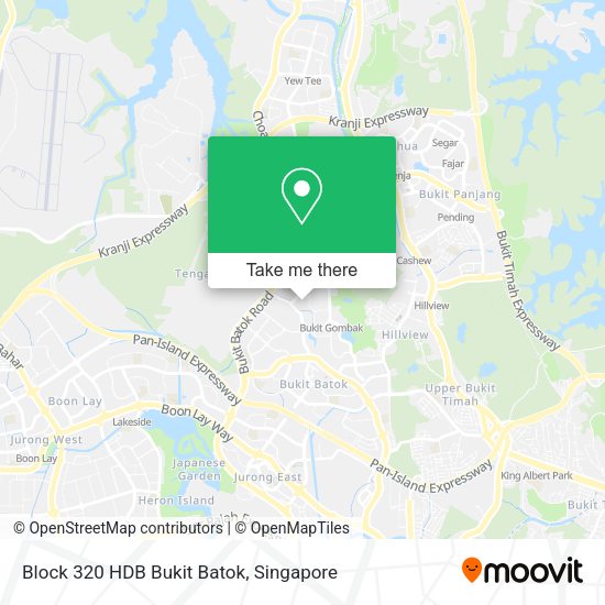 Block 320 HDB Bukit Batok map