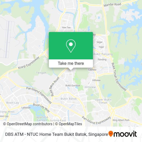 DBS ATM - NTUC Home Team Bukit Batok map