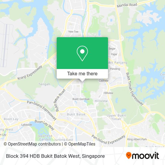 Block 394 HDB Bukit Batok West map