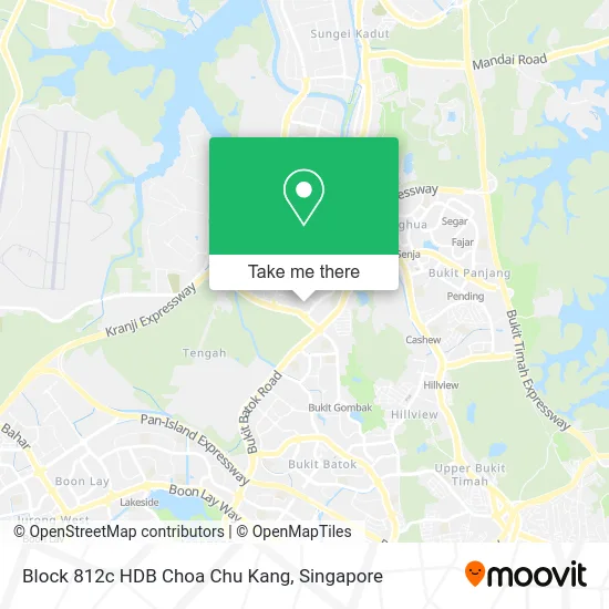 Block 812c HDB Choa Chu Kang map