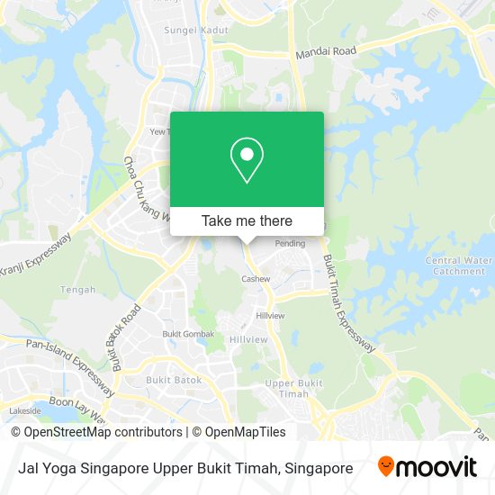 Jal Yoga Singapore Upper Bukit Timah map