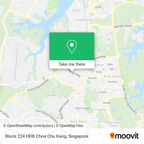 Block 224 HDB Choa Chu Kang map