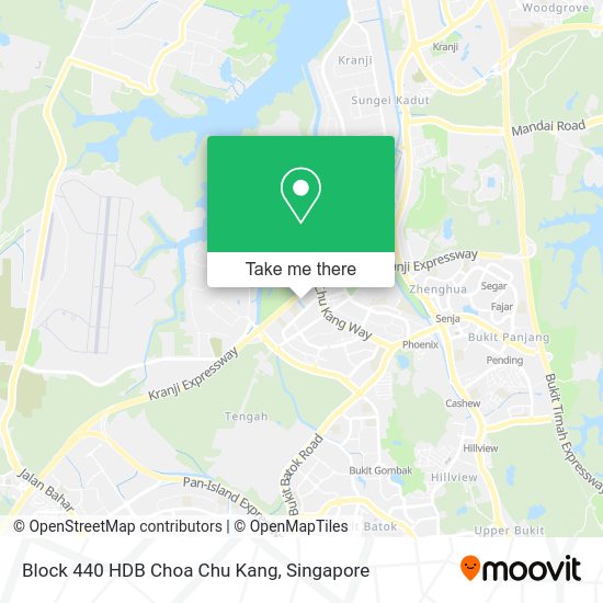 Block 440 HDB Choa Chu Kang map