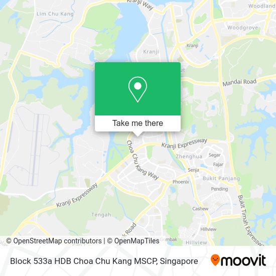 Block 533a HDB Choa Chu Kang MSCP map