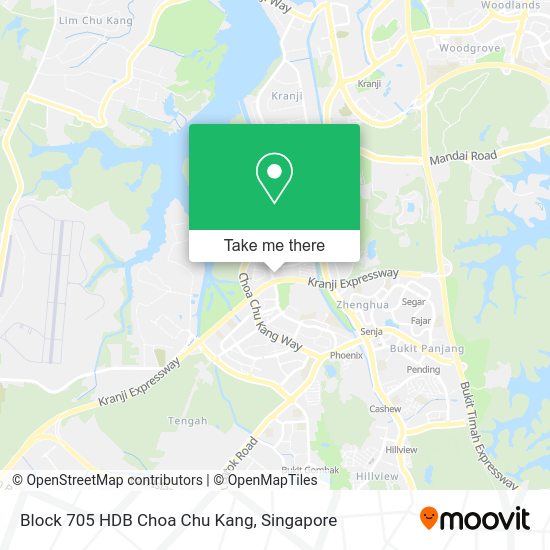Block 705 HDB Choa Chu Kang map