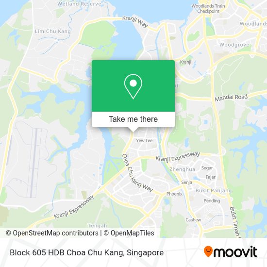 Block 605 HDB Choa Chu Kang map