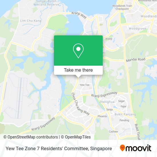 Yew Tee Zone 7 Residents' Committee map