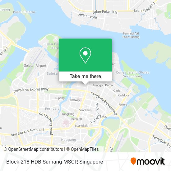 Block 218 HDB Sumang MSCP map