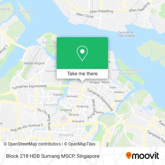 Block 218 HDB Sumang MSCP map