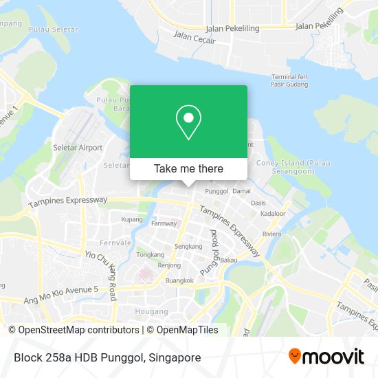 Block 258a HDB Punggol map