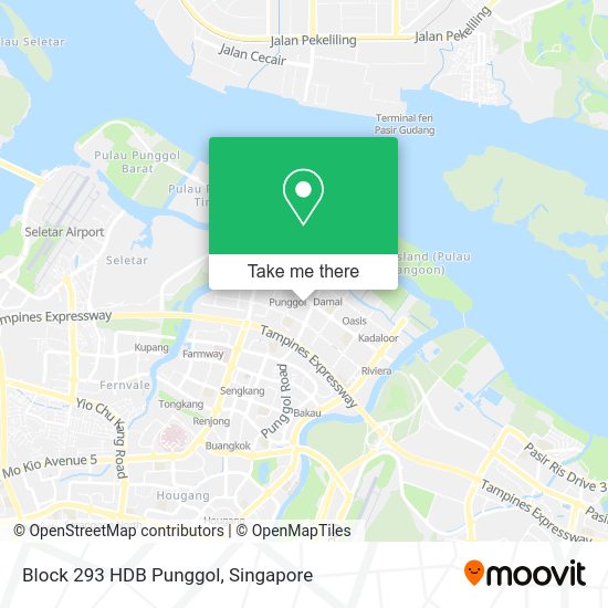Block 293 HDB Punggol map