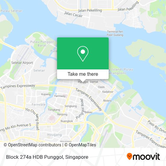 Block 274a HDB Punggol map