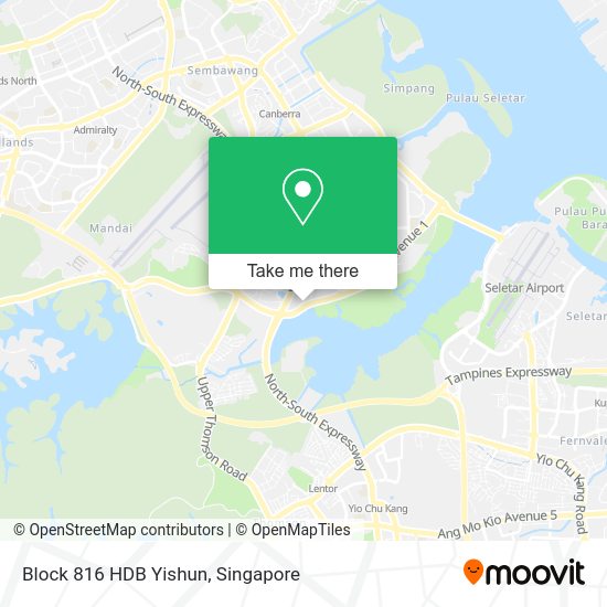 Block 816 HDB Yishun map