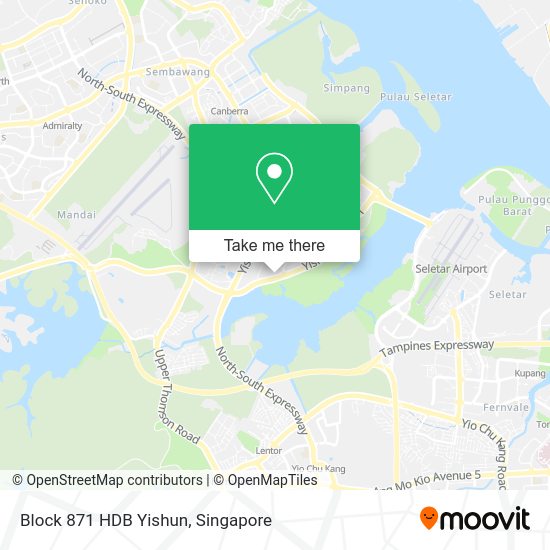 Block 871 HDB Yishun map