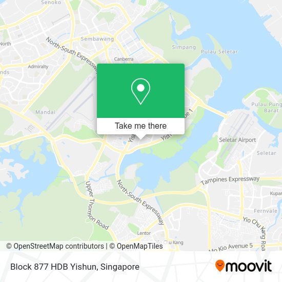 Block 877 HDB Yishun map