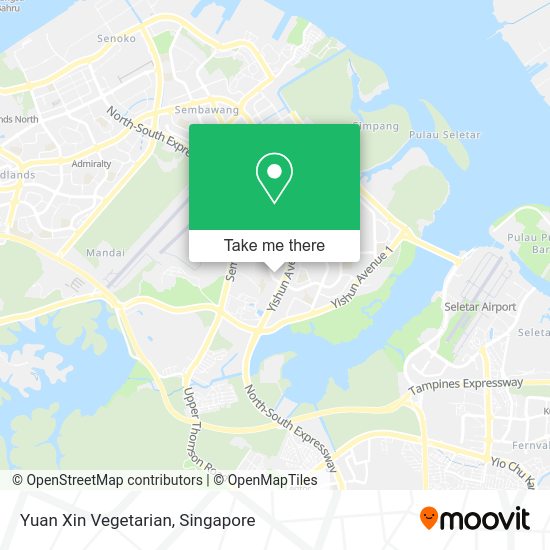Yuan Xin Vegetarian map