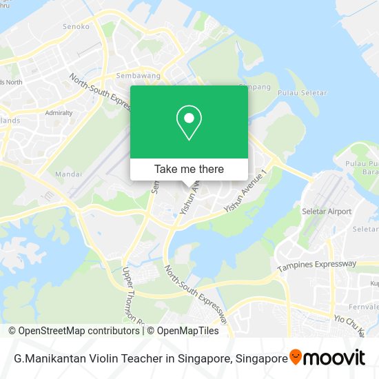 G.Manikantan Violin Teacher in Singapore map