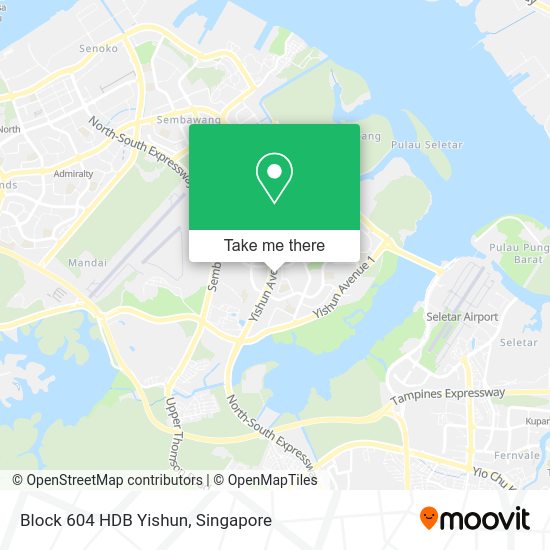 Block 604 HDB Yishun map