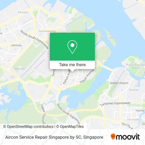 Aircon Service Repair Singapore by SC map